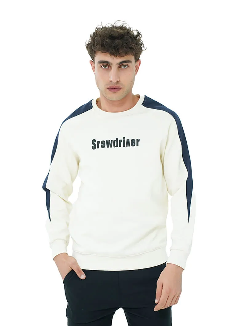 Sweat col rond imprimé devant